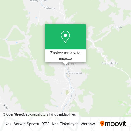 Mapa Kaz. Serwis Sprzętu RTV i Kas Fiskalnych