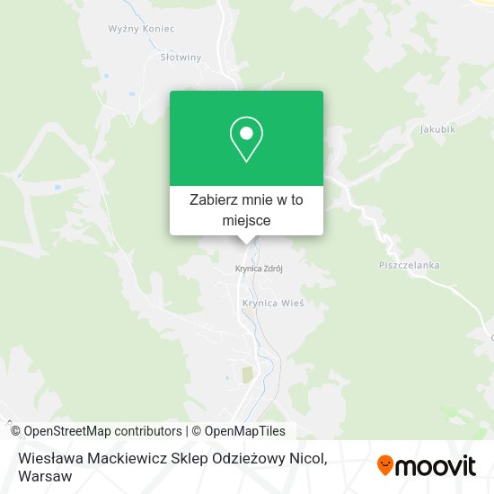 Mapa Wiesława Mackiewicz Sklep Odzieżowy Nicol