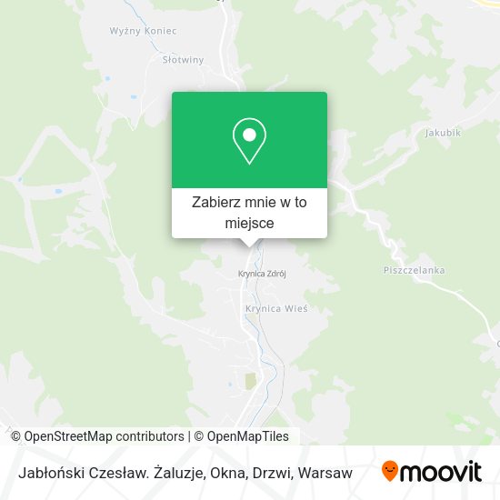 Mapa Jabłoński Czesław. Żaluzje, Okna, Drzwi