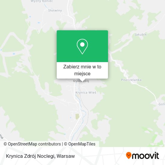 Mapa Krynica Zdrój Noclegi