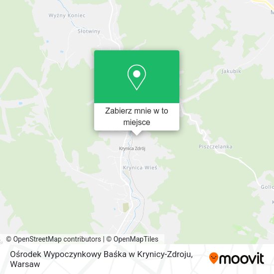 Mapa Ośrodek Wypoczynkowy Baśka w Krynicy-Zdroju