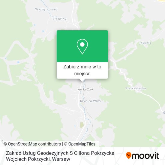 Mapa Zakład Usług Geodezyjnych S C Ilona Pokrzycka Wojciech Pokrzycki