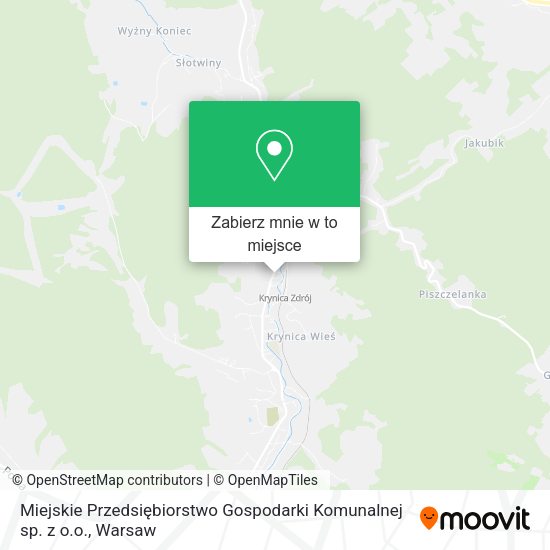 Mapa Miejskie Przedsiębiorstwo Gospodarki Komunalnej sp. z o.o.