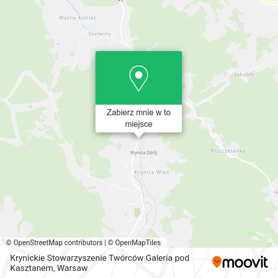 Mapa Krynickie Stowarzyszenie Twórców Galeria pod Kasztanem