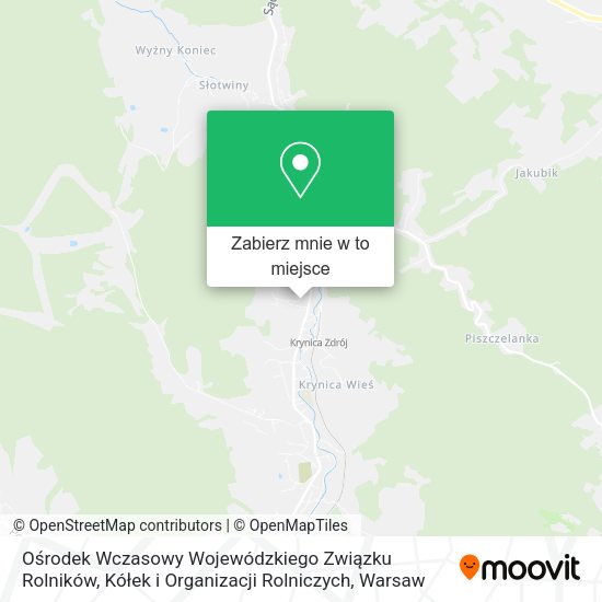 Mapa Ośrodek Wczasowy Wojewódzkiego Związku Rolników, Kółek i Organizacji Rolniczych