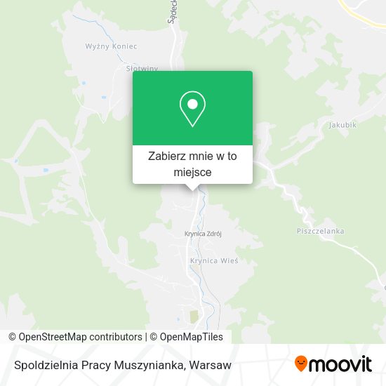 Mapa Spoldzielnia Pracy Muszynianka