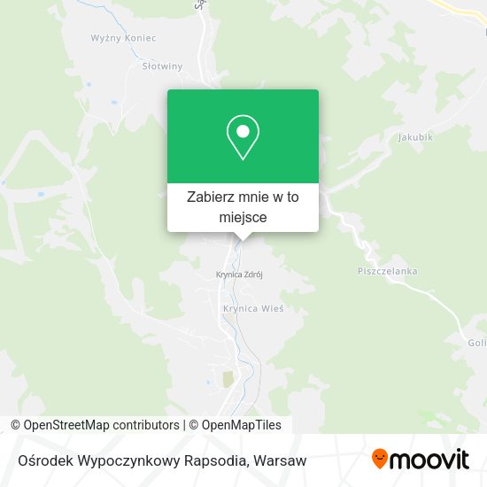 Mapa Ośrodek Wypoczynkowy Rapsodia