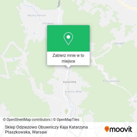 Mapa Sklep Odziezowo Obuwniczy Kaja Katarzyna Ptaszkowska