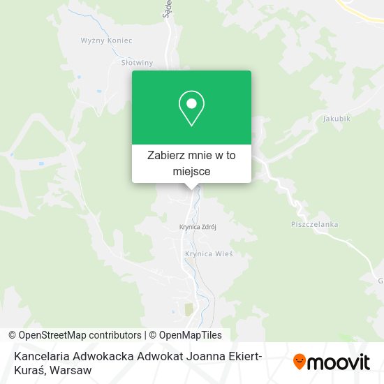 Mapa Kancelaria Adwokacka Adwokat Joanna Ekiert-Kuraś