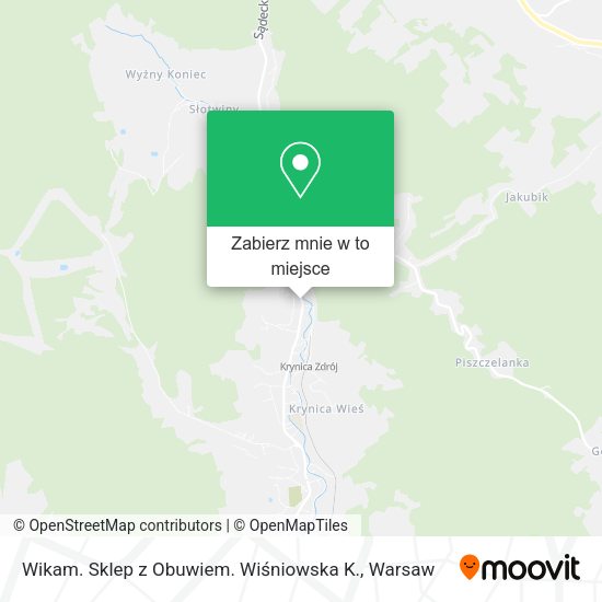 Mapa Wikam. Sklep z Obuwiem. Wiśniowska K.