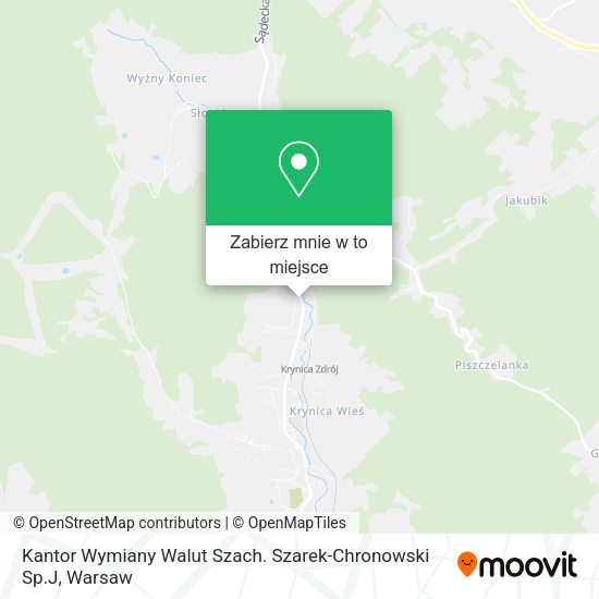 Mapa Kantor Wymiany Walut Szach. Szarek-Chronowski Sp.J