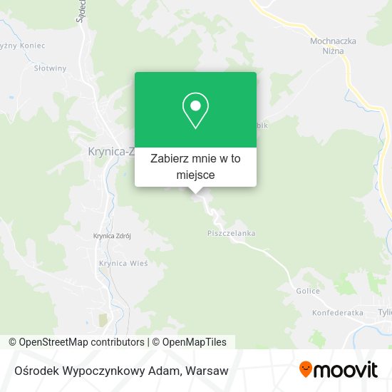 Mapa Ośrodek Wypoczynkowy Adam