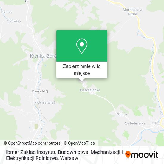 Mapa Ibmer Zakład Instytutu Budownictwa, Mechanizacji i Elektryfikacji Rolnictwa