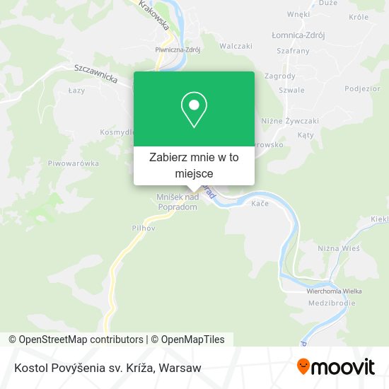 Mapa Kostol Povýšenia sv. Kríža