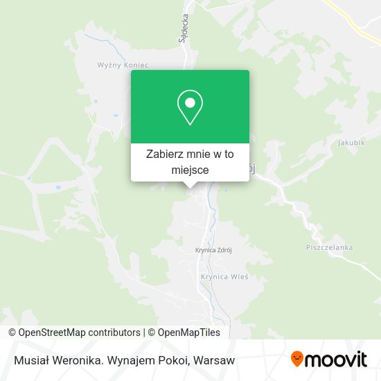 Mapa Musiał Weronika. Wynajem Pokoi