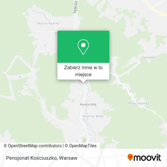 Mapa Pensjonat Kościuszko