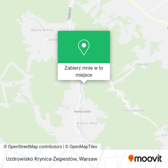 Mapa Uzdrowisko Krynica-Żegiestów