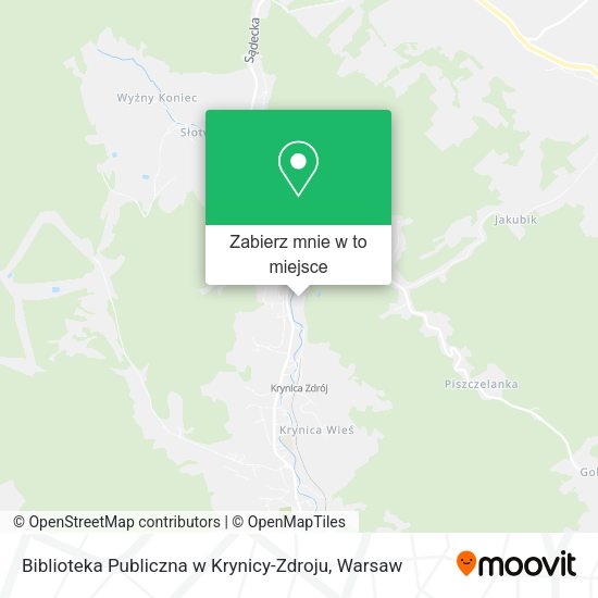 Mapa Biblioteka Publiczna w Krynicy-Zdroju