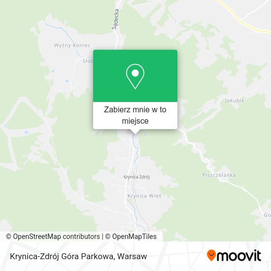 Mapa Krynica-Zdrój Góra Parkowa