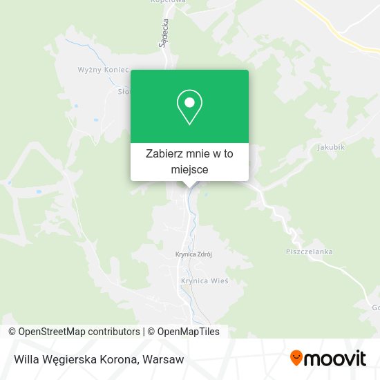 Mapa Willa Węgierska Korona