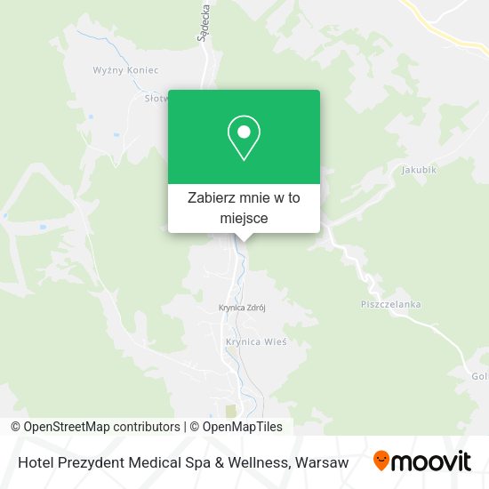 Mapa Hotel Prezydent Medical Spa & Wellness