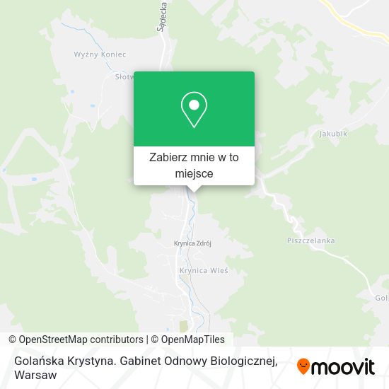 Mapa Golańska Krystyna. Gabinet Odnowy Biologicznej