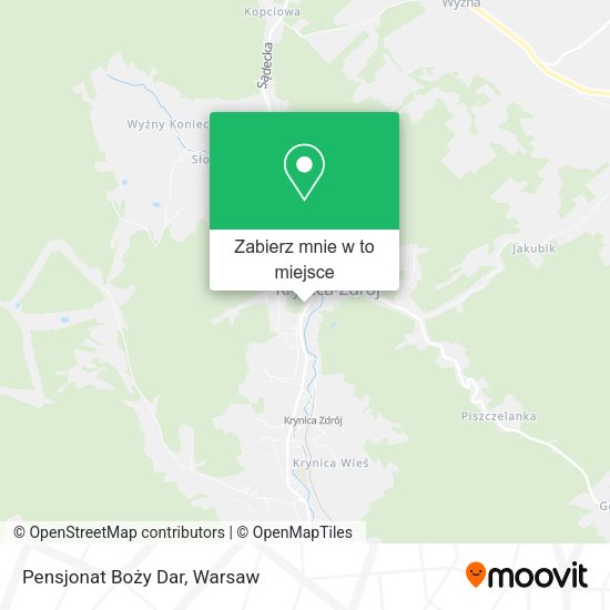 Mapa Pensjonat Boży Dar