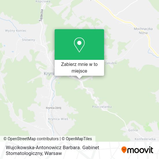 Mapa Wujcikowska-Antonowicz Barbara. Gabinet Stomatologiczny