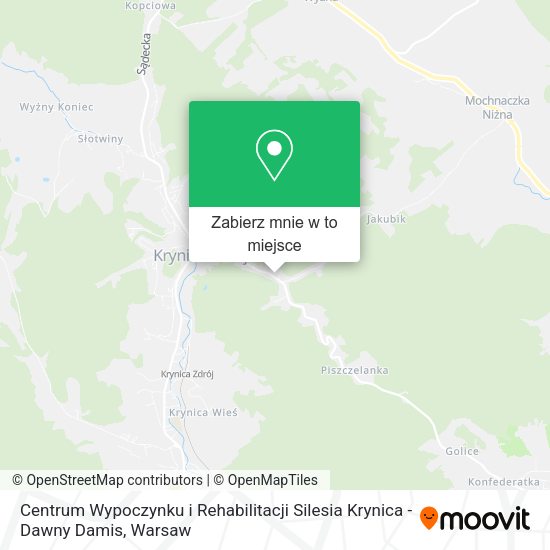 Mapa Centrum Wypoczynku i Rehabilitacji Silesia Krynica - Dawny Damis