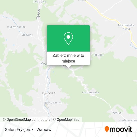 Mapa Salon Fryzjerski