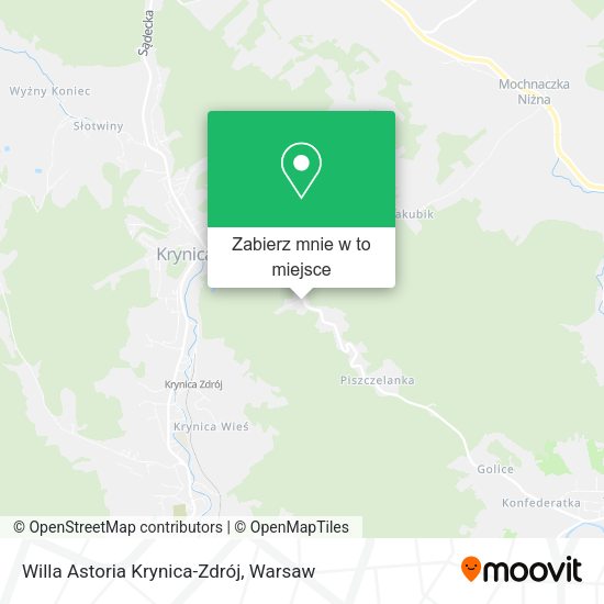 Mapa Willa Astoria Krynica-Zdrój