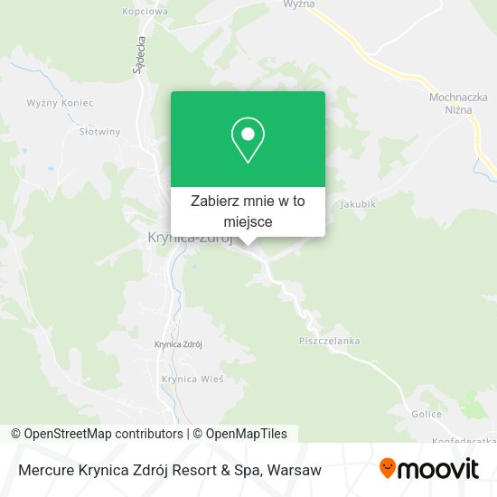 Mapa Mercure Krynica Zdrój Resort & Spa