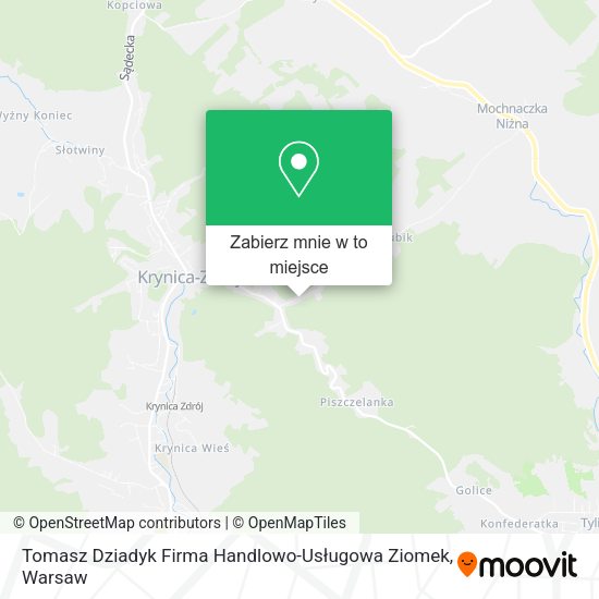 Mapa Tomasz Dziadyk Firma Handlowo-Usługowa Ziomek