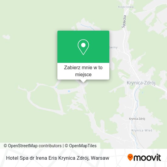 Mapa Hotel Spa dr Irena Eris Krynica Zdrój