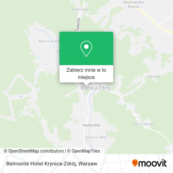 Mapa Belmonte Hotel Krynica-Zdrój