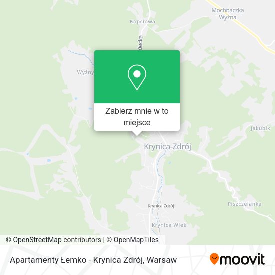 Mapa Apartamenty Łemko - Krynica Zdrój