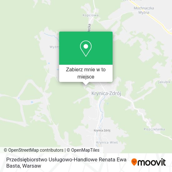 Mapa Przedsiębiorstwo Usługowo-Handlowe Renata Ewa Basta