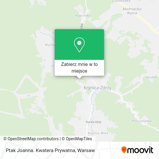 Mapa Ptak Joanna. Kwatera Prywatna