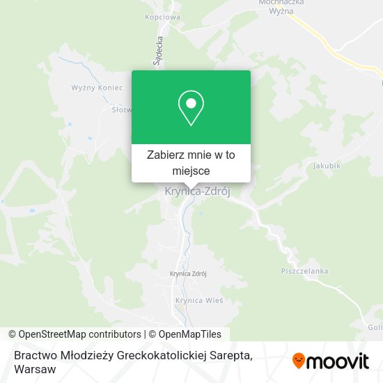 Mapa Bractwo Młodzieży Greckokatolickiej Sarepta