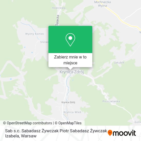 Mapa Sab s.c. Sabadasz Żywczak Piotr Sabadasz Żywczak Izabela