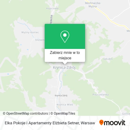 Mapa Elka Pokoje i Apartamenty Elżbieta Setner