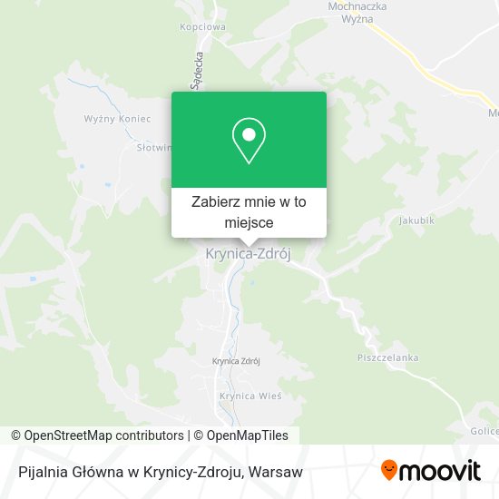 Mapa Pijalnia Główna w Krynicy-Zdroju