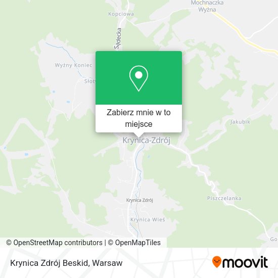 Mapa Krynica Zdrój Beskid