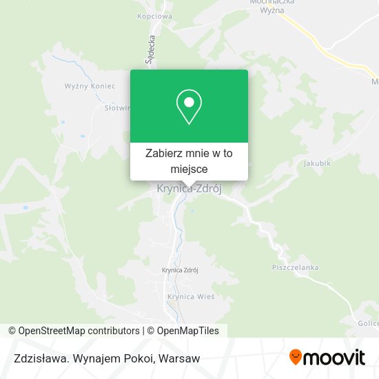 Mapa Zdzisława. Wynajem Pokoi