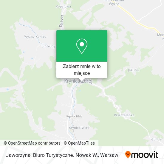 Mapa Jaworzyna. Biuro Turystyczne. Nowak W.