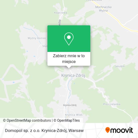 Mapa Domopol sp. z o.o. Krynica-Zdrój