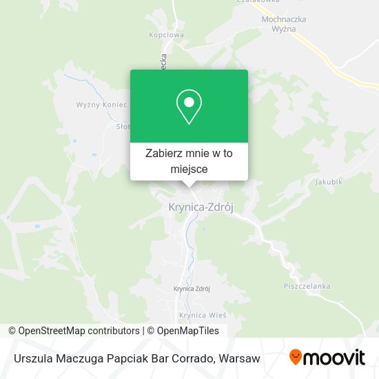 Mapa Urszula Maczuga Papciak Bar Corrado