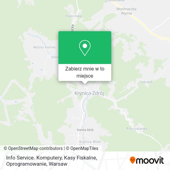 Mapa Info Service. Komputery, Kasy Fiskalne, Oprogramowanie