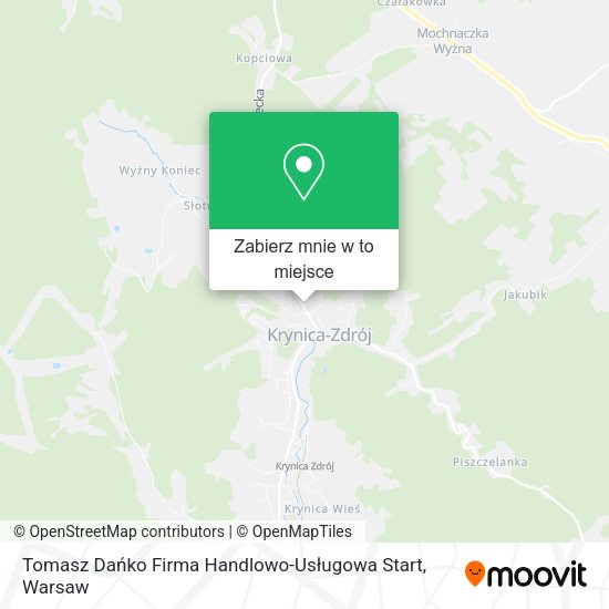 Mapa Tomasz Dańko Firma Handlowo-Usługowa Start