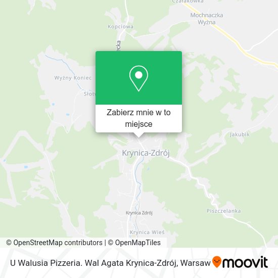 Mapa U Walusia Pizzeria. Wal Agata Krynica-Zdrój